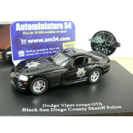 Dodge Viper GTS  Black San Diego County Sheriff Police UH3685 Universal Hobbies Eagle Race