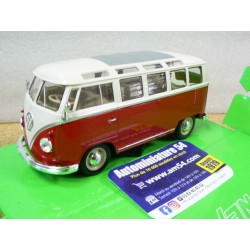 Volkswagen Bus Combi Samba 21 fenêtres Rouge  T1 1963 22095SGR Welly