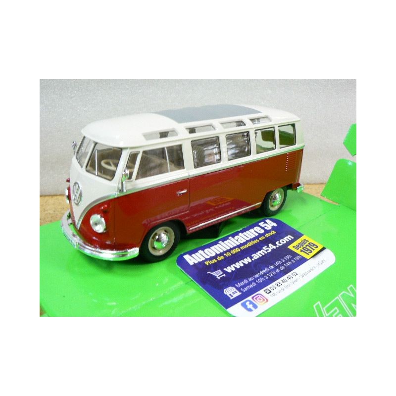 Volkswagen Bus Combi Samba 21 fenêtres Rouge  T1 1963 22095SGR Welly