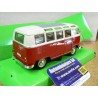 Volkswagen Bus Combi Samba 21 fenêtres Rouge  T1 1963 22095SGR Welly