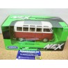 Volkswagen Bus Combi Samba 21 fenêtres Rouge  T1 1963 22095SGR Welly