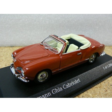 Volkswagen karman Ghia Type 14 cabrio 1957 Coral Red 430051037 Minichamps