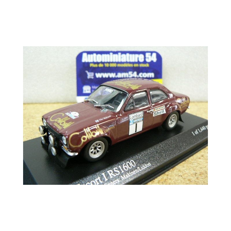 1974 Ford Escort RS1600 n°1 Makinen - Liddon 1st winner RAC 430748101 Minichamps