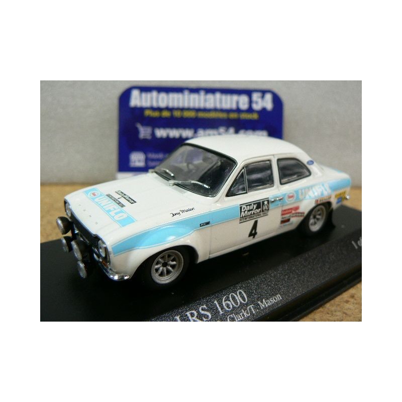 1972 Ford Escort RS1600 n°4 R Clarck - Mason 1st winner RAC 400728104 Minichamps