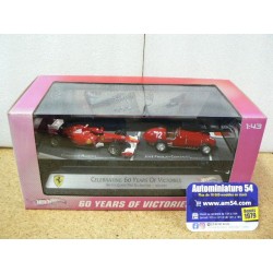 2011 - 1951 Coffret Ferrari F150 Italia Alonso - 375 F1 Gonzales 60 Years of Victories X6666 Hotwheels Racing