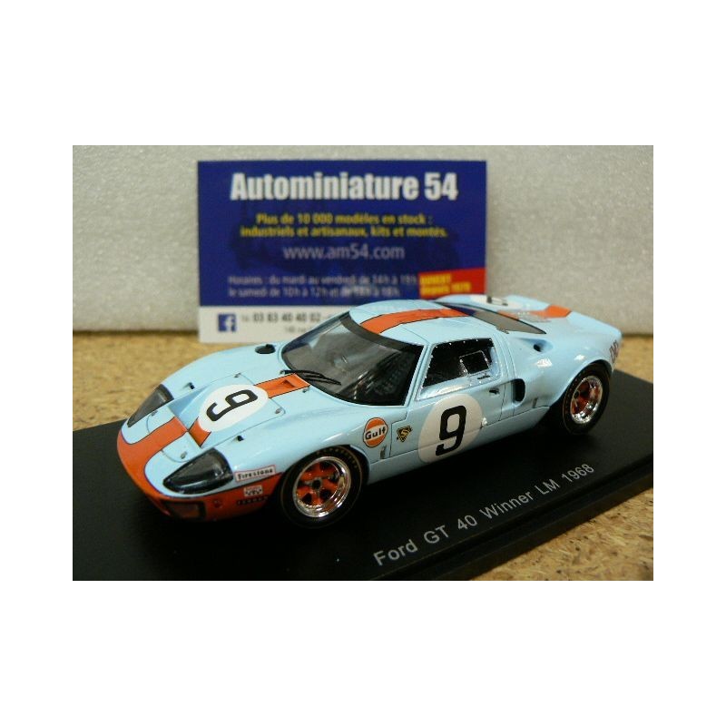 1968 Ford GT40 n°9 Rodriguez - Bianchi 1st winner Le Mans 43LM68 Spark Model