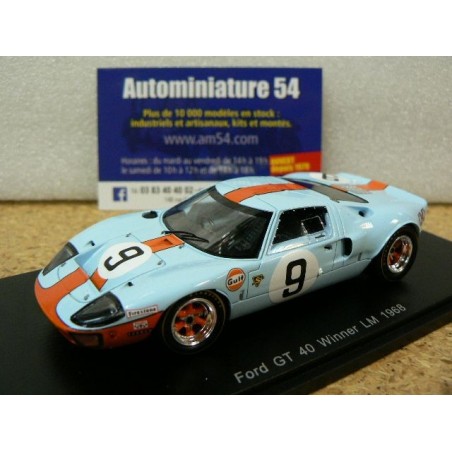 1968 Ford GT40 n°9 Rodriguez - Bianchi 1st winner Le Mans 43LM68 Spark Model