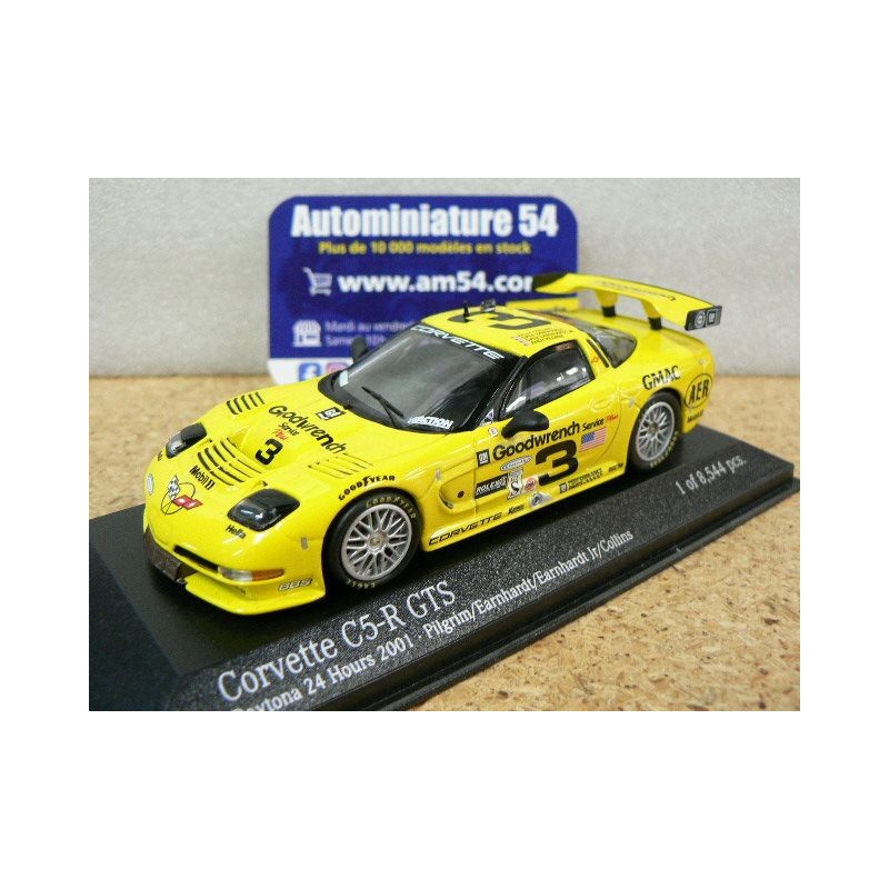 2001 Chevrolet Corvette C5R n°3 Pilgrim - Earnhardt - Jr -Collins 24h Datona AC4011403 Minichamps Action