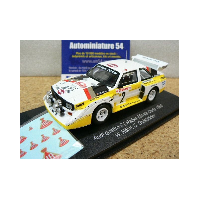 1986 Audi Quattro S1 n°2 W. Rohrl - Geistdorfer Monte Carlo WRC003B CMR