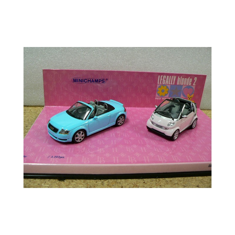 Audi TT & Smart Cabrio Legally Blonde 2 402173900  Minichamps