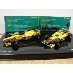 1997-98  Jordan Set 4/5 197 Peugeot & 198 Mugen Honda 402109798 Minichamps