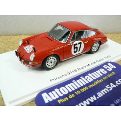 1966 Porsche 911S n°57 Buchet - Jo Schlesser Monte Carlo S6603 Spark Model