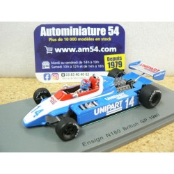 1980 Ensign N180 Jan Lammers n°14 British GP S5306 Spark Model