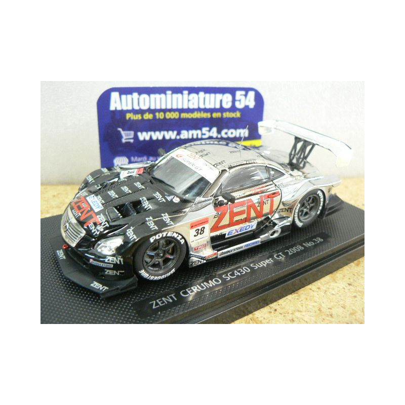Miniature Lexus SC430 Super GT500 #38 ZENT CERUMO 2011 - Échelle 1:43 - Ebbro - Modèle Collector Métal