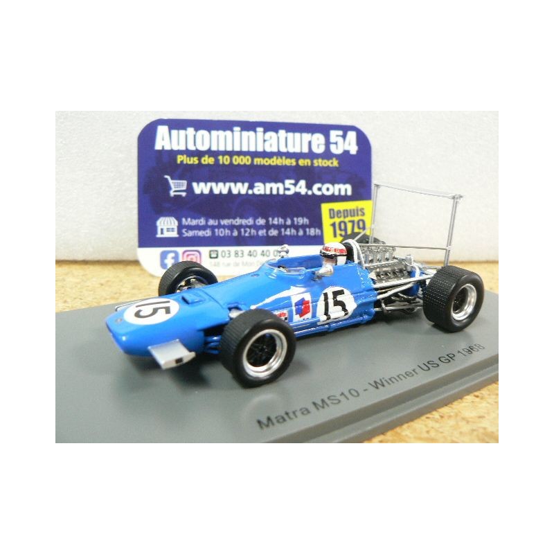 1968 Matra MS10 n°15 Jackie Stewart 1st Winner US GP S7182 Spark Model