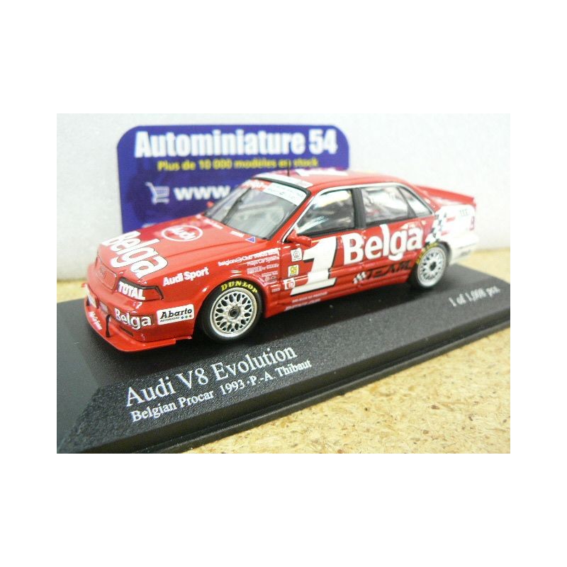 1992 Audi V8 Evolution n°1PA Thibaut Belgian Procar 400931401 Minichamps