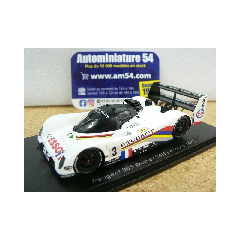 1993 Peugeot 905 n°3 Hélary - Bouchut - Brabham Le Mans 43lm93 Spark Model
