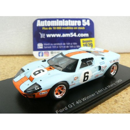 1969 Ford GT40 n°6 Ickx - Oliver 1st winner Le Mans 43LM69 Spark Model