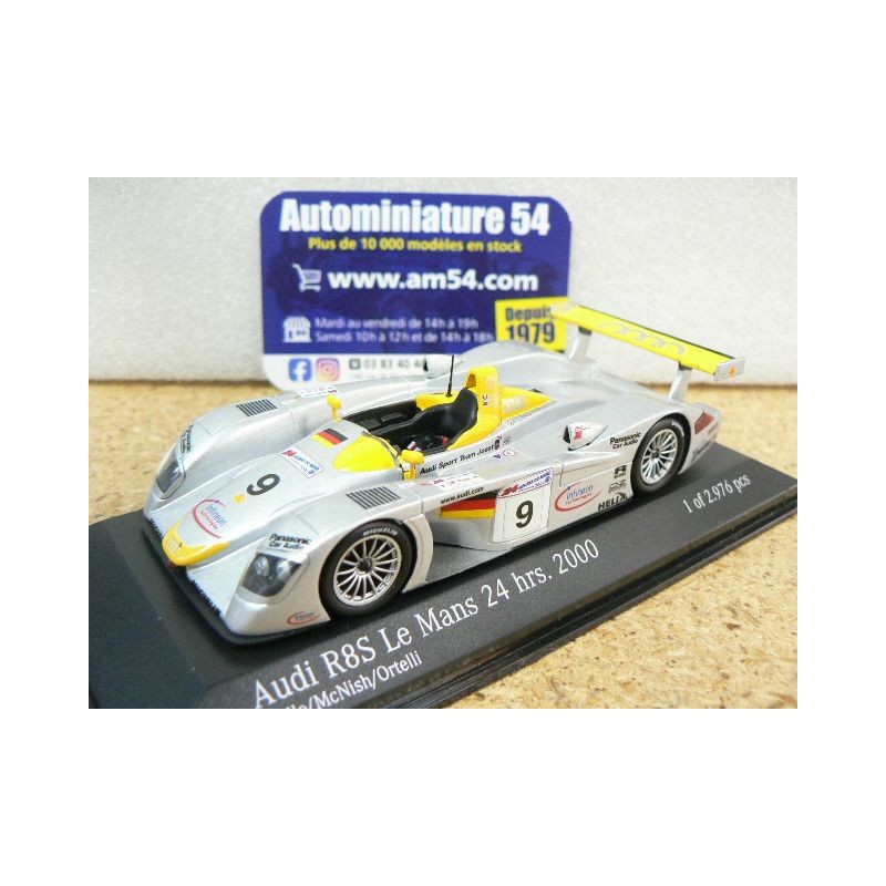 2000 Audi R8S n°9 Aiello - McNish - Ortelli 2nd Le Mans 430000909 Minichamps