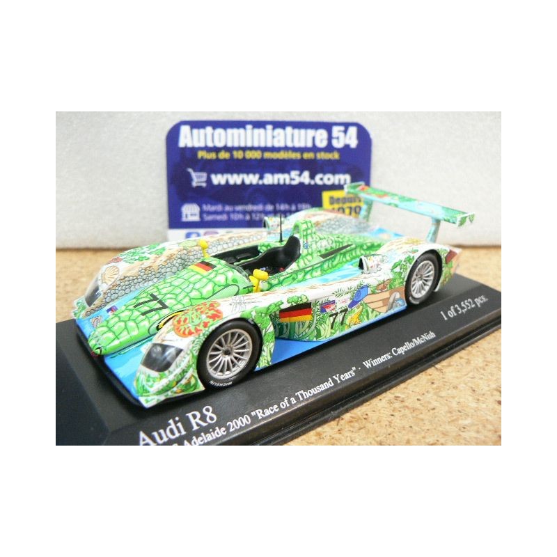 2000 Audi R8 n°77 Capello - McNish 1st winner ALMS Adelaide " Race of a Thousand year" 430000977 Minichamps