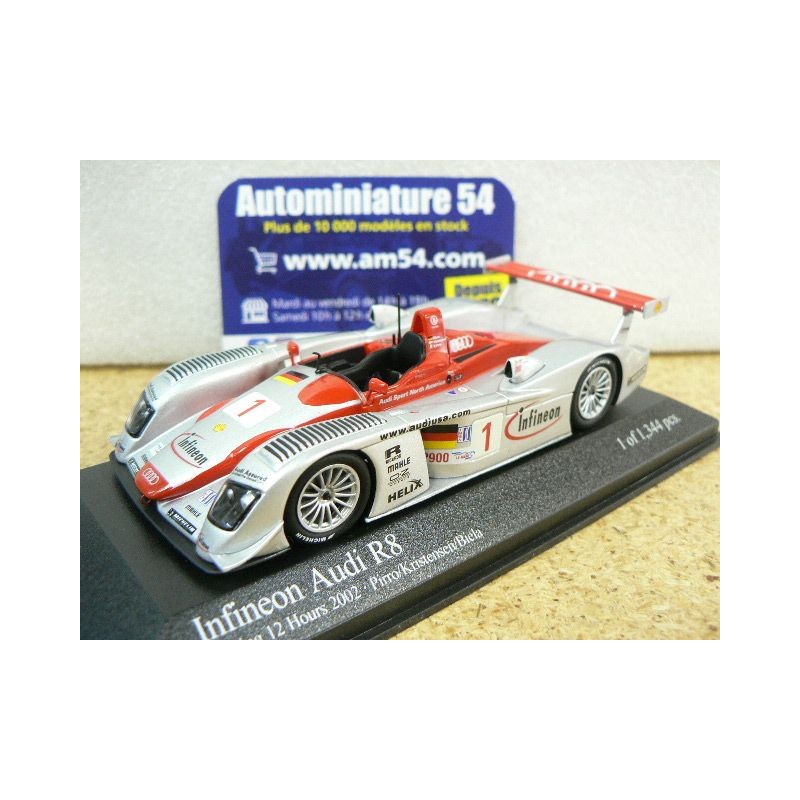 2002 Audi R8 n°1 Biela - Christensen - Pirro Sebring 400021391 Minichamps