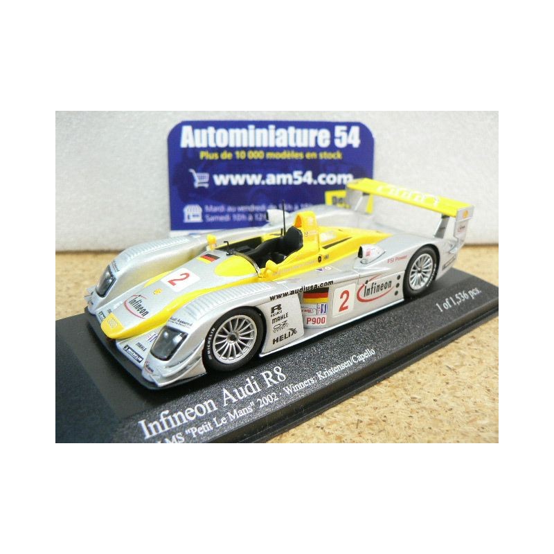 2002 Audi R8 n°2 Kristensen - Capello ALMS 1st Winner Petit Le Mans 400021382 Minichamps