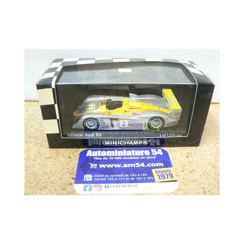 Minichamps Audi R8 Petit Le Mans Winner 2002 Capello & Kristensen 400021382 1/43 
