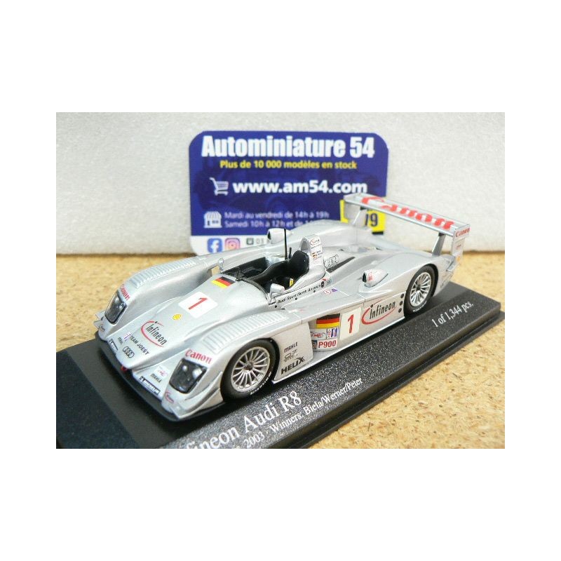 2003 Audi R8 n°1 Biela - Werner - Peter 1st Winner Sebring 40003191 Minichamps