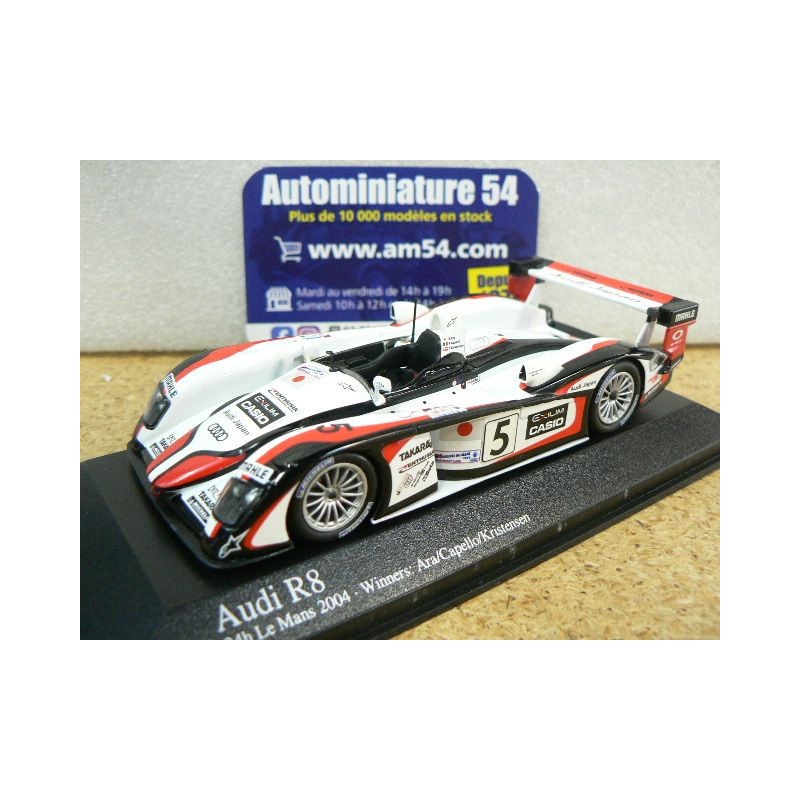 2004 Audi R8 n°5 Ara - Capello - Kristensen 1st Winner Le Mans 400041305 Minichamps