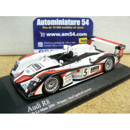 2004 Audi R8 n°5 Ara - Capello - Kristensen 1st Winner Le Mans 400041305 Minichamps