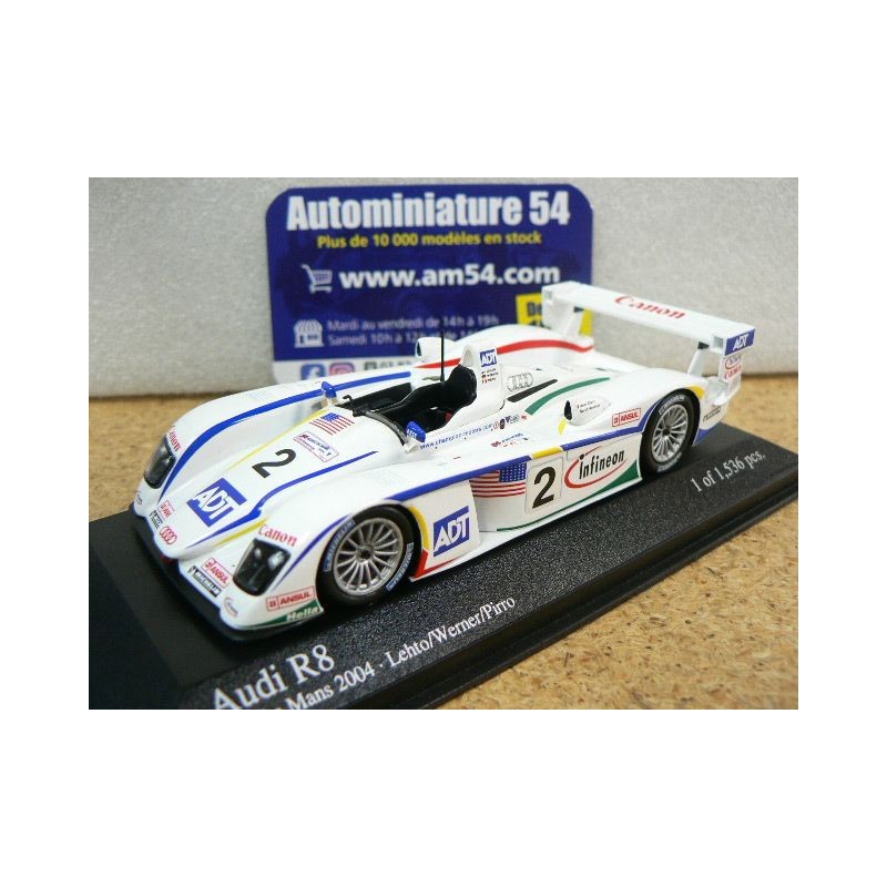 2004 Audi R8 n°2 Lehto - Werner - Pirro Le Mans 400041302 Minichamps