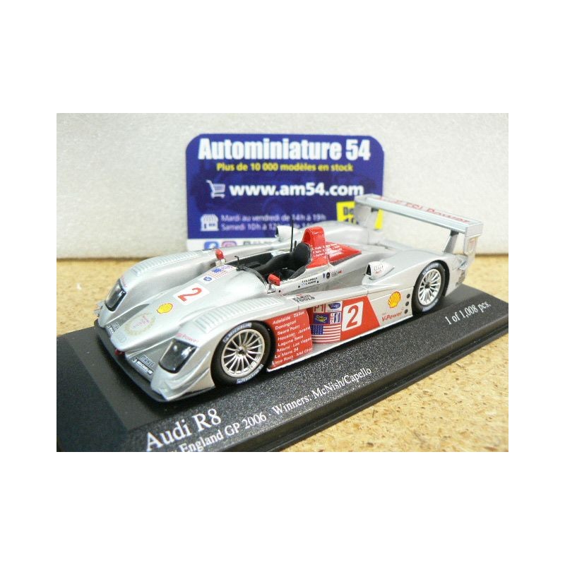 2006 Audi R8 n°2 McNish - Capello 1st Winner New England 400061302 Minichamps