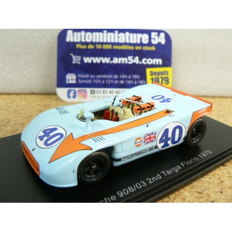 1970 Porsche 908-03 n°40 Rodriguez - Kinnunen 2nd Targa Florio  S4626 Spark Model