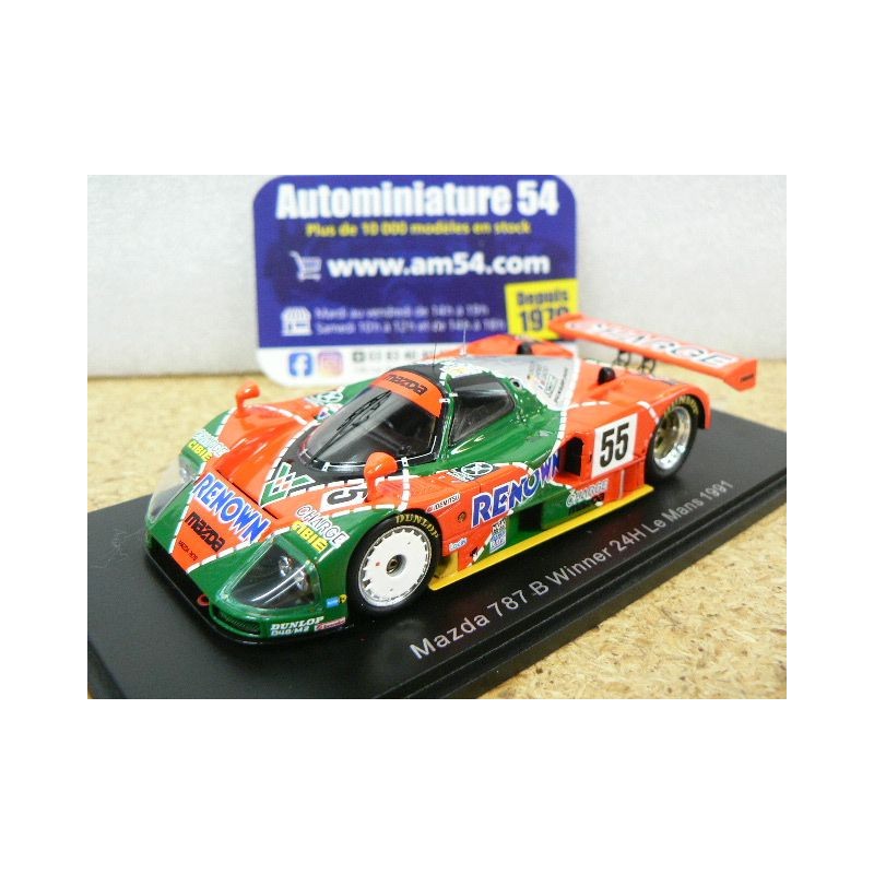 1991 Mazda 787B n°55 Weidler - Herbert - Gachot 1st Winner Le Mans 43LM91 Spark Model