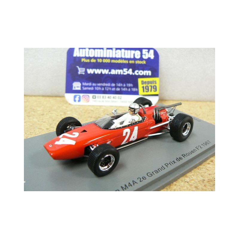 1967 McLaren M4A n°24 Bruce McLaren 2nd Rouen F2 SF177 Spark Model