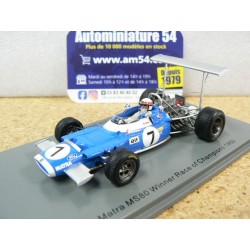 1969 Matra MS80 n°7 Jackie Stewart 1st winner Race of Champion World Champion S7186 Spark Model