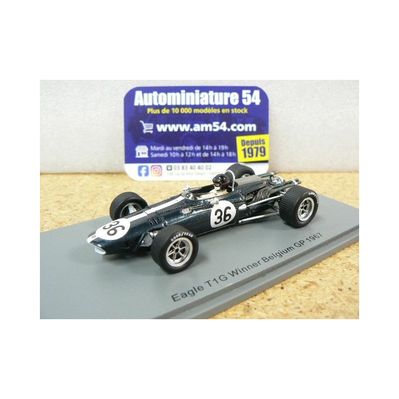 1967 Eagle T1G n°36 Dan Gurney 1st Winner Belgium GP S2399 Spark Model