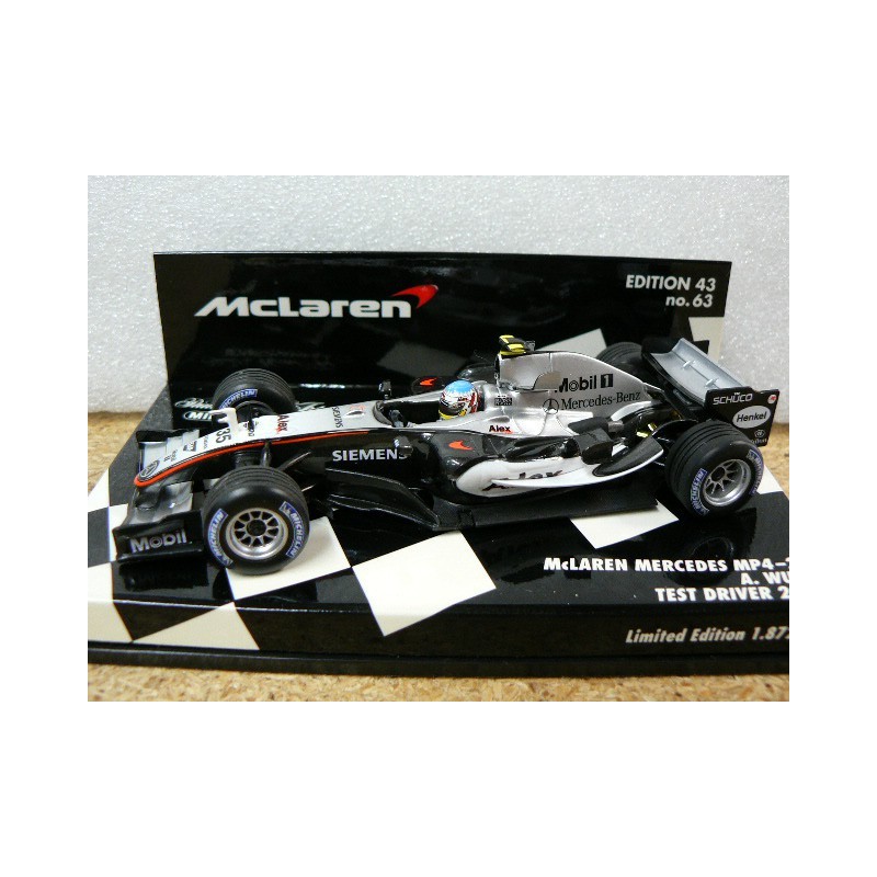 2005 McLaren MP4-20 Wurz Test Driver 530054355 Minichamps
