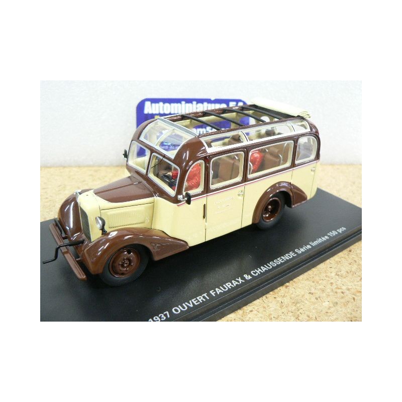 Unic L20 Faurax et Chaussende 1937 + figurines Bus Tourisme ref 329 Perfex