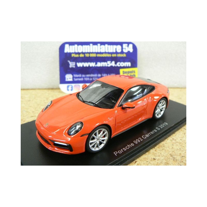 Porsche 911 992 Carrera S Orange  2019 S7836 Spark Model