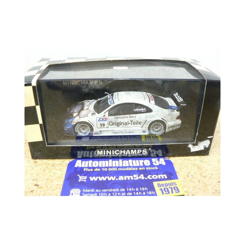 2000 Mercedes CLK n°19 P Dumbreck "Attention Pare soleil décollé" Team Rosberg DTM 430003719 Minichamps