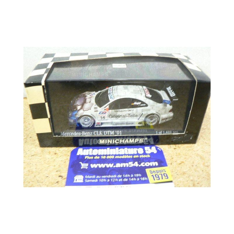 2001 Mercedes CLK n°14  T Jaeger "Attention Pare soleil décollé" Team Persson DTM 430013714 Minichamps