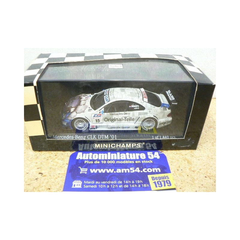 2001 Mercedes CLK n°15  C Albers "Attention Pare soleil décollé" Team Persson DTM 430013715 Minichamps