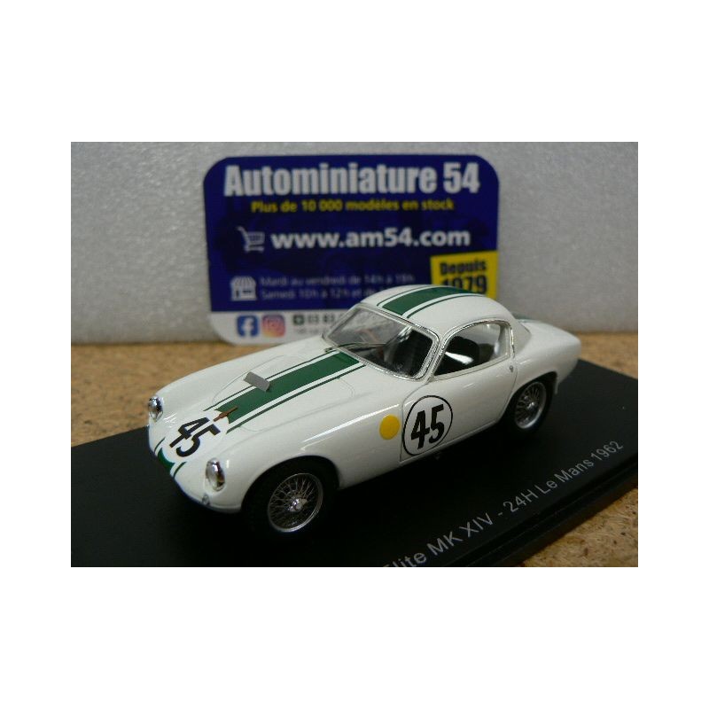 1962 Lotus Elite MK XIV n°45 Hunt - Wyllie Le Mans S8211 Spark Model