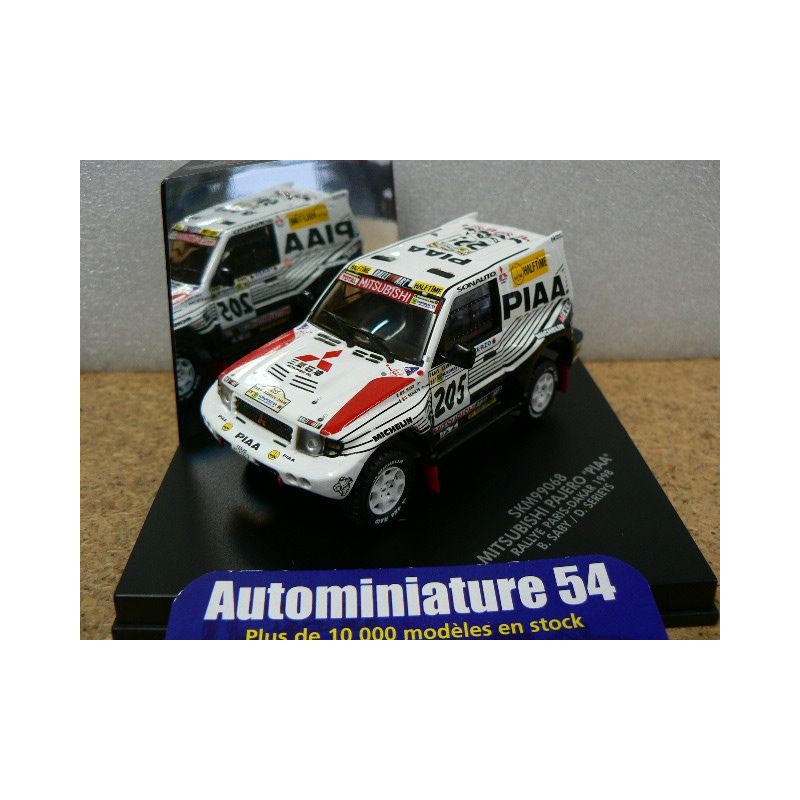 1998 Mitsubishi Pajero "PIAA" Saby - Serieys n°205 Dakar SKM99068  Ixo Models - SKID