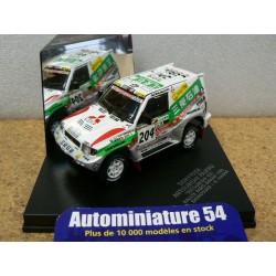 1998 Mitsubishi Pajero Shinosuka - Magne n°204 Dakar SKM99058  Ixo Models - SKID