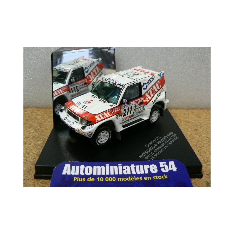 1999 Mitsubishi Pajero EVO n°211 Strugo - Cattarelli Dakar SKM99031  Ixo Models - SKID