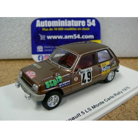 1975 Renault 5 LS n°49 Follin - Bertrand Monte Carlo S6019 Spark Model