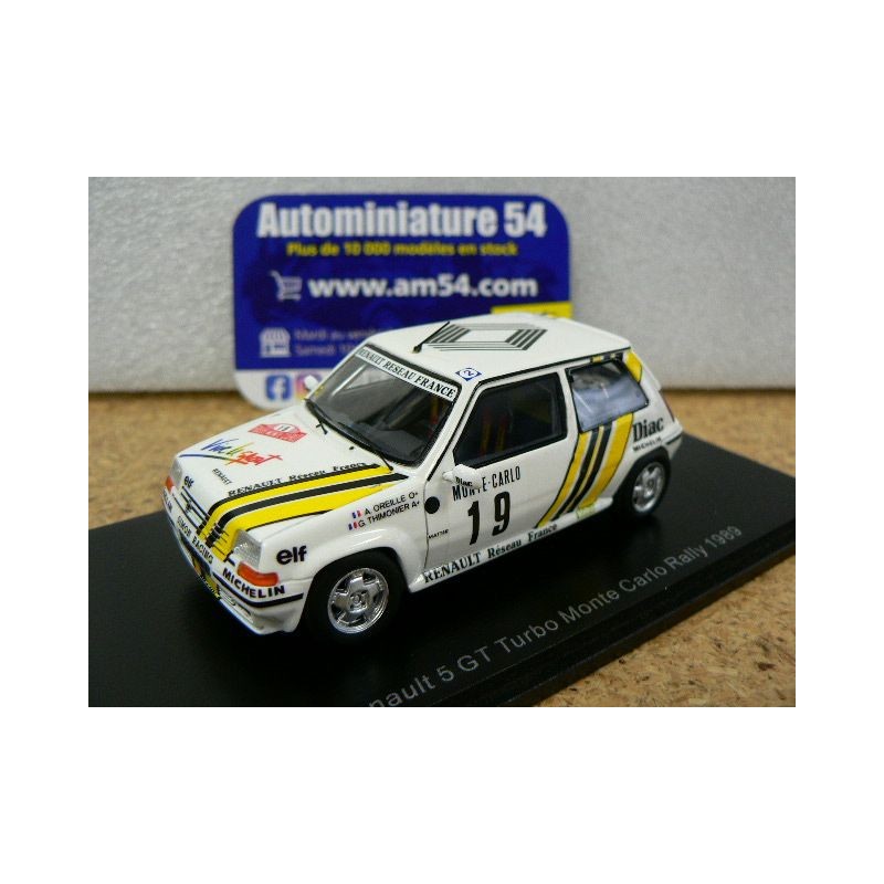 1989 Renault 5 GT Turbo supercinq n°19 Oreille - Thimonier Monte - Carlo S5565 Spark Model