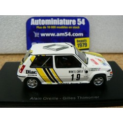 1989 Renault 5 GT Turbo supercinq n°19 Oreille - Thimonier Monte - Carlo S5565 Spark Model